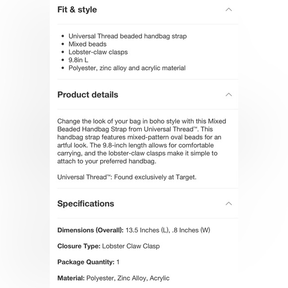 Universal Thread Multicolor Floral Shoulder Bag Strap - Picture 5 of 5